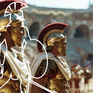 Soldados en la antigua Roma