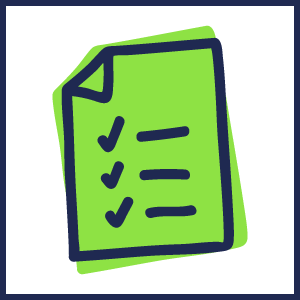 Icono checklist verde