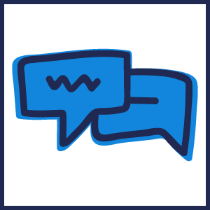 Icono diálogo azul