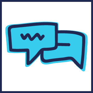 Icono conversación celeste