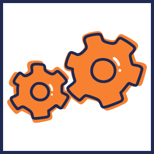 Icono Engranaje Naranja