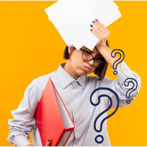 Imagen de estudiante con dudas