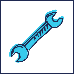 icono herramienta celeste