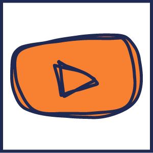 Icono vídeo naranja